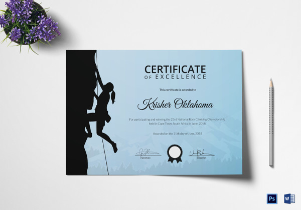 creative rock climbing training certificate