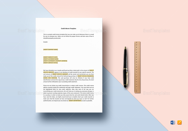 credit-memo-template
