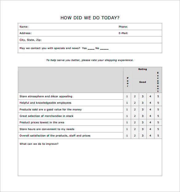 Comment Card Template 27+ Free Printable Word, PDF, PSD, EPS