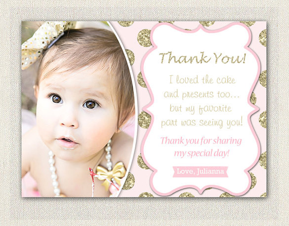 cute baby shower thank you card