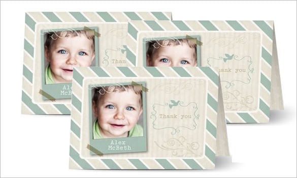 cute baby thank you card template