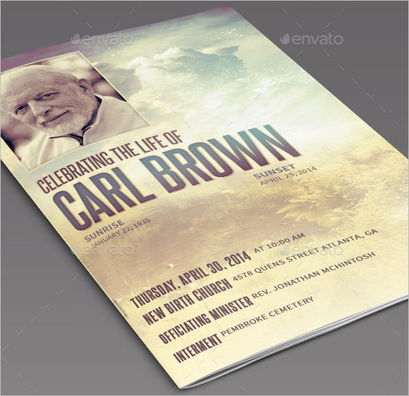 death obituary template psd download