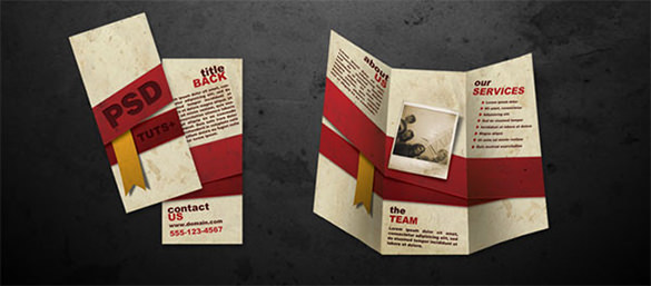 design a proper folded brochure in photoshop