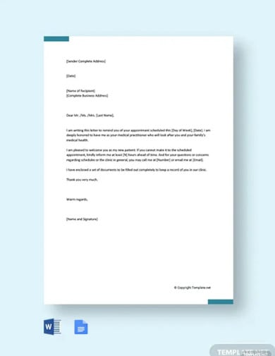 doctor letter template