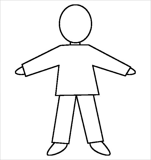 23 Body Outline Templates PDF JPG