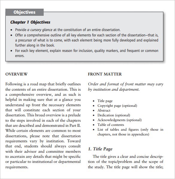 dissertation template doc