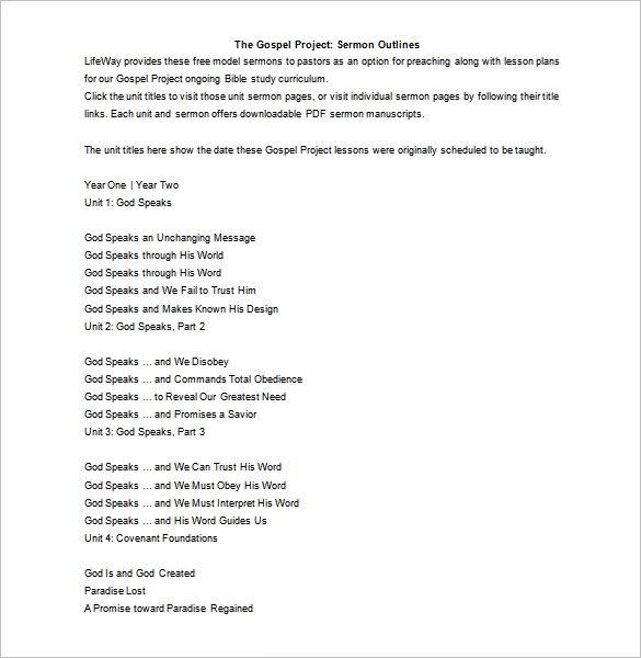 download sermon outline template gospel word doc