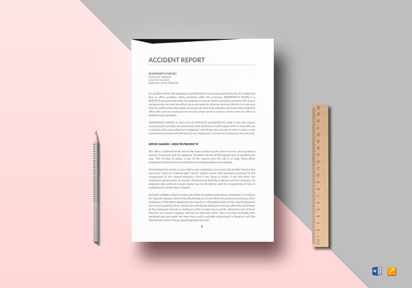 easy to print accident report template