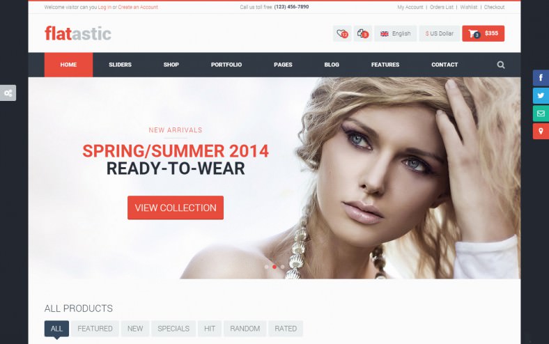 ecommerce html5 css3 website template 788x494