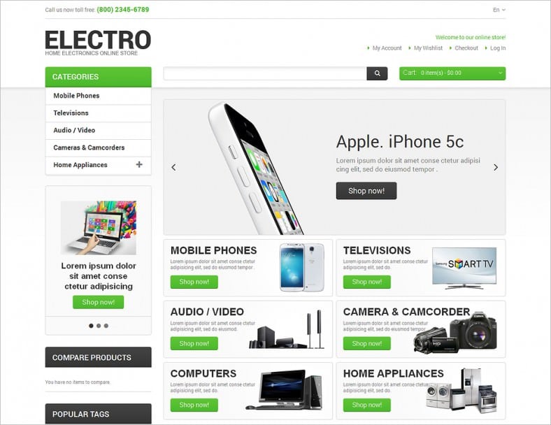 electronic store ecommerce website template 788x608
