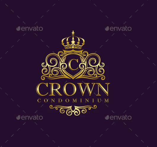 elegant crown logo