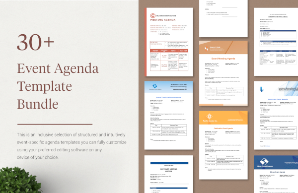 event agenda template bundle