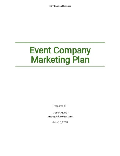 event company marketing plan template