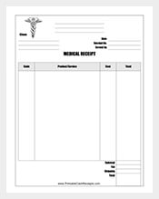 example medical receipt free word