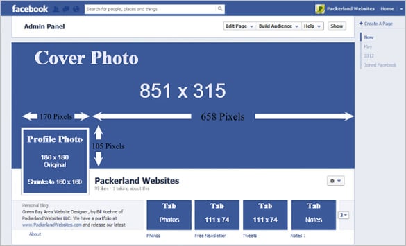 facebook banner template size download