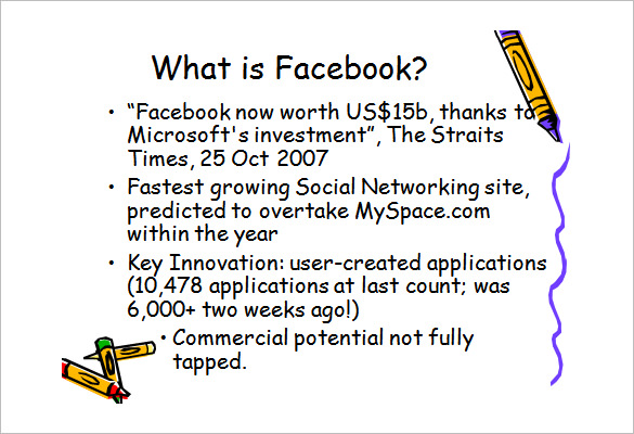 facebook teaching powerpoint presentation template example