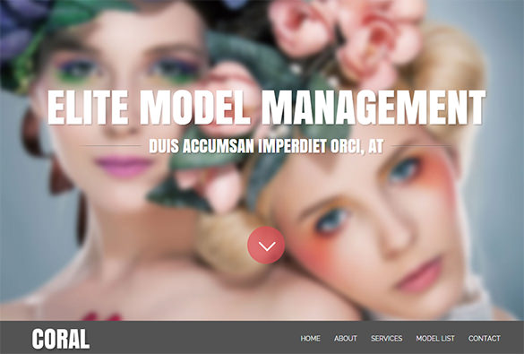 fashion models one page template