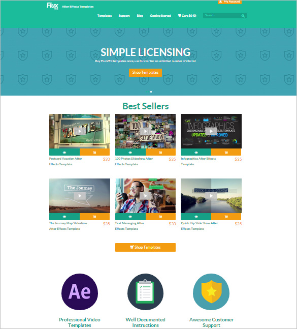 website after effects template free download