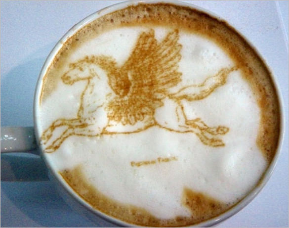 flying horse coffee design