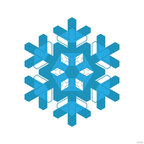 free abstract snowflake template