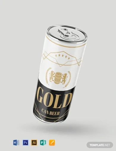 free beer can label template
