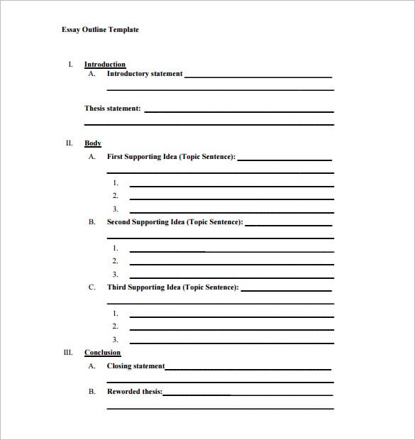 free blank outline template pdf download
