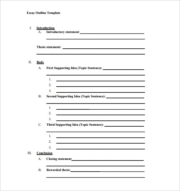 outline template example