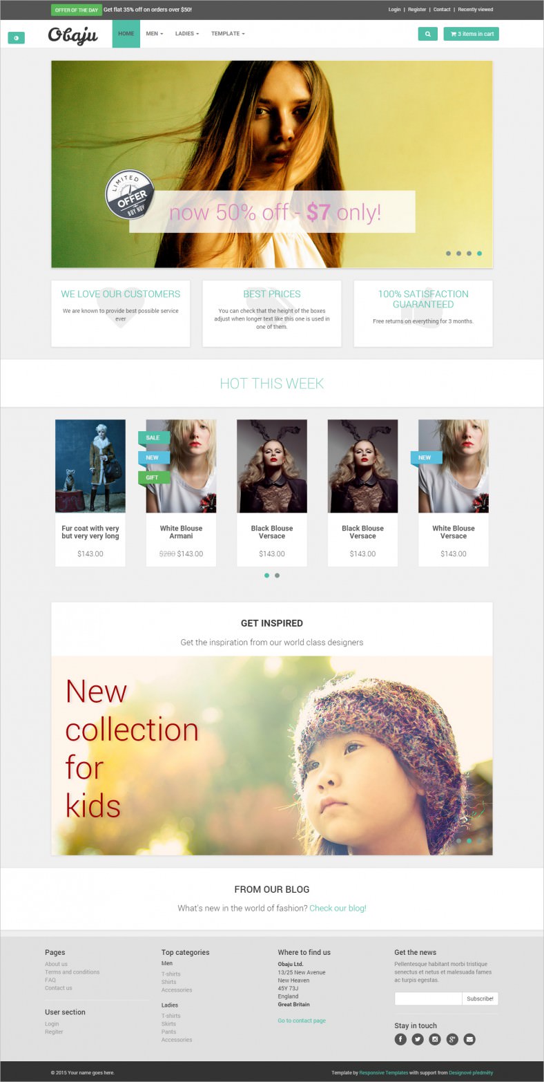 8 Free Ecommerce Website Templates