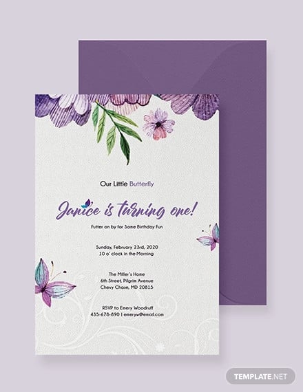 Purple Birthday Invitation Template from images.template.net