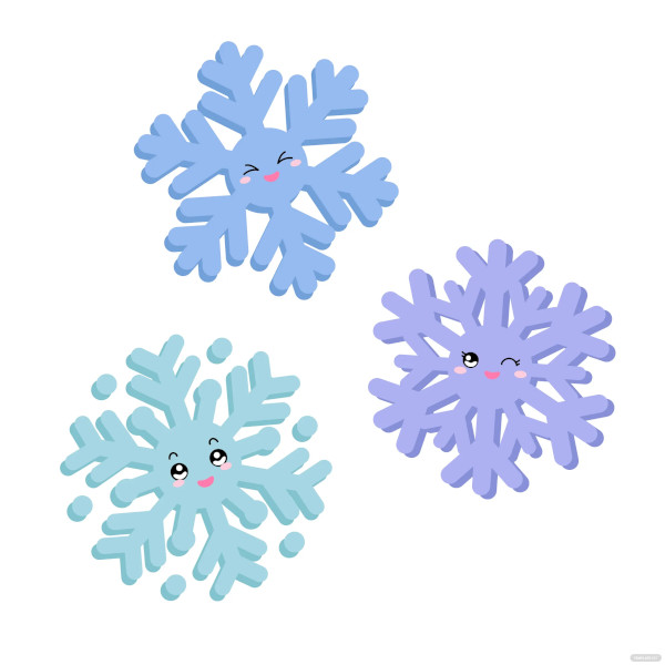 free cartoon snowflake simple template