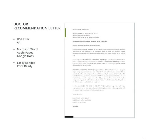 25+ Doctor Letter Templates PDF, DOC