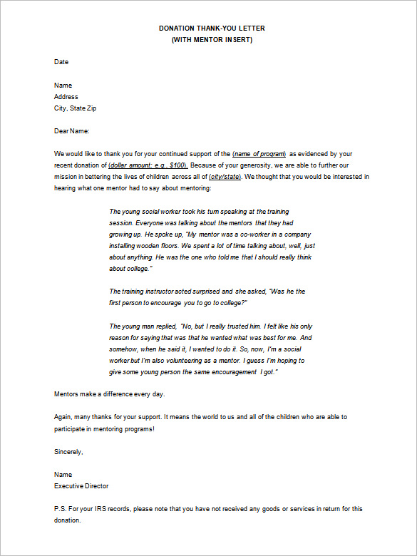 Thank You Letter 57+ Free Word, Excel, PDF, PSD, Format