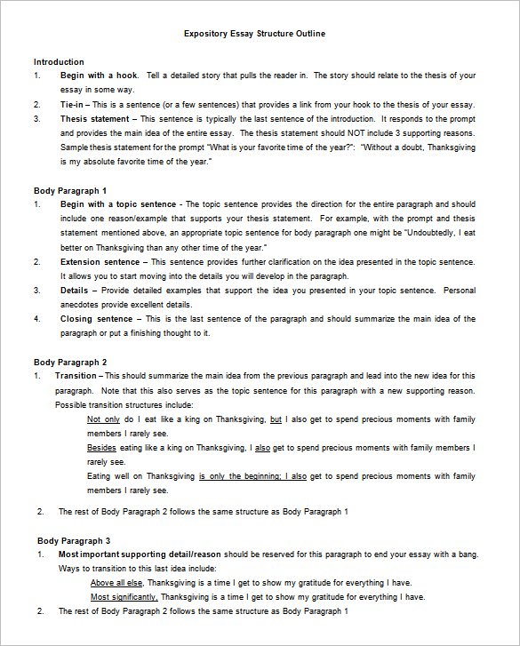 Sample Analytical Essay Outline - Templates & Examples