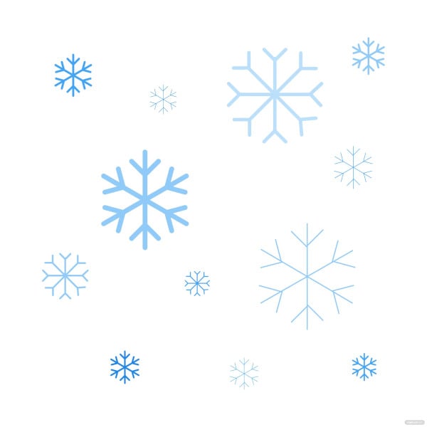 free fallen snowflake line template