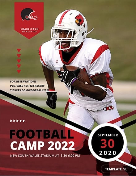 free football camp flyer