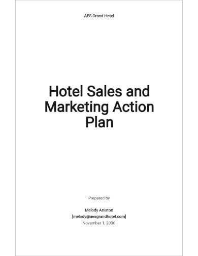 free hotel sales and marketing action plan template