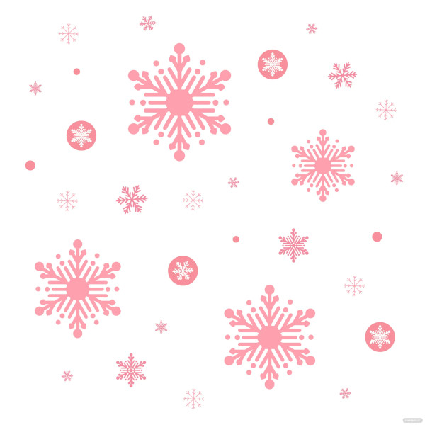 free pink snowflake template