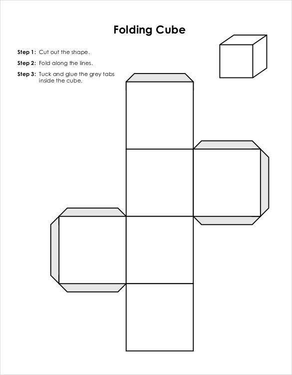 Printable Net Of A Cube Printable World Holiday