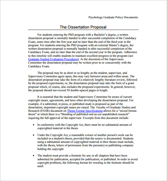 11+ Dissertation Proposal Templates - DOC, Excel, PDF