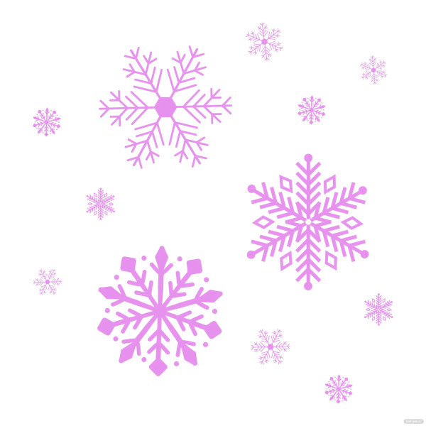 free purple snowflake template