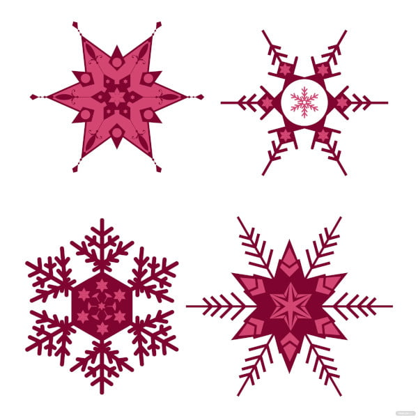 free red snowflake template