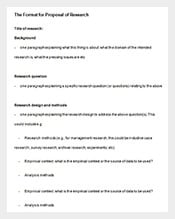 free research proposal format