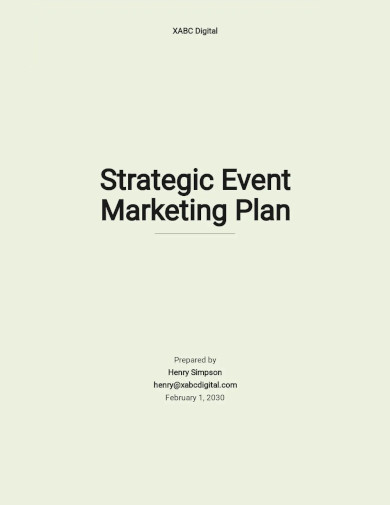 free sample strategic event marketing plan template