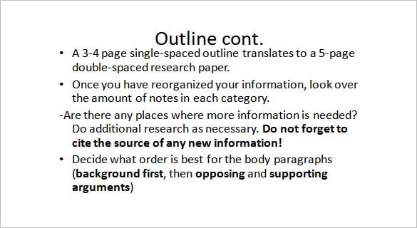 free senior project outline template ppt format