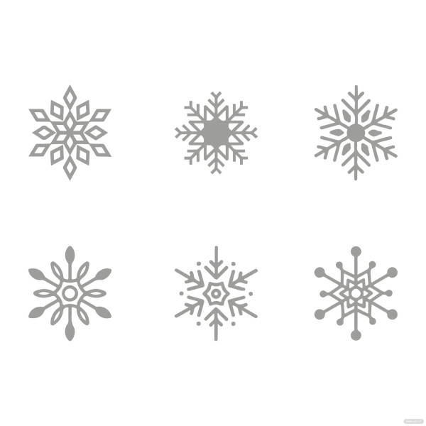 free silver snowflake template