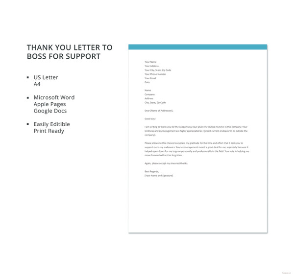 10+ Thank You Notes To Boss - PDF, DOC