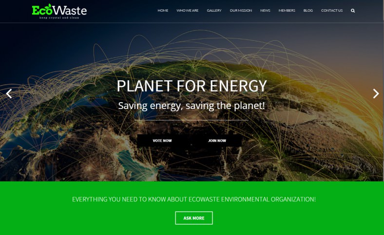14+ Environmental Website Templates & Themes | Free & Premium