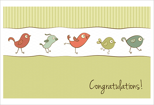 funny birds congratulations card