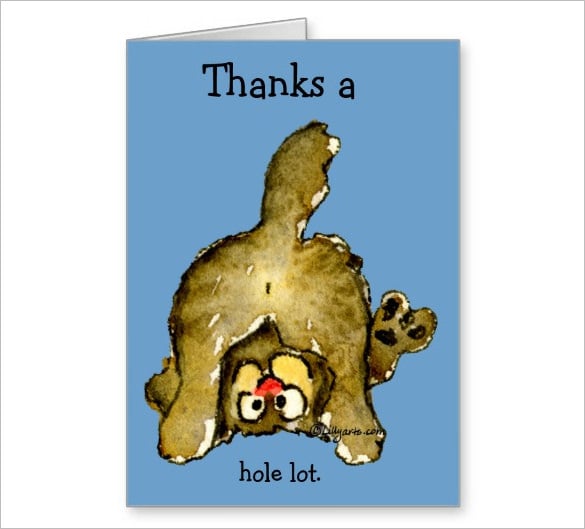 funny thank you card