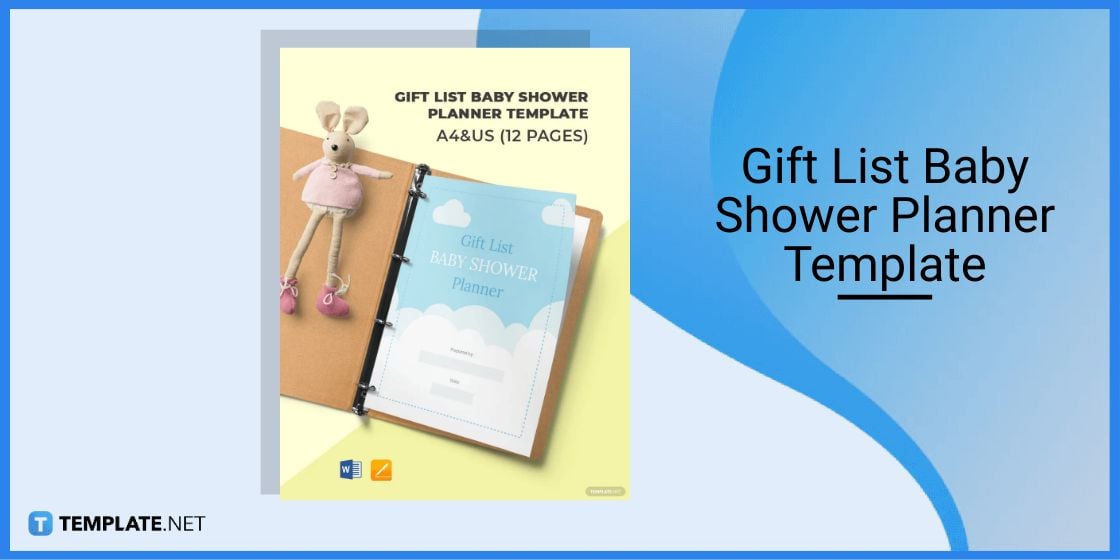 gift list baby shower planner template